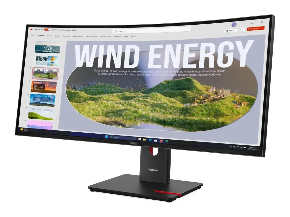 LENOVO 34" T34WD-40 CURVED WQHD 21:9 120HZ HDMI/DP/USB-C(96W)/RJ45