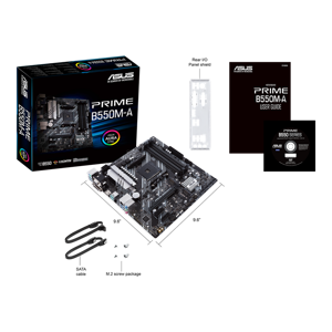 ASUS PRIME B550M-A, AMD, "Socket AM4", 3 kartos "AMD Ryzen™ 3", 3 kartos "AMD Ryzen 5", 3 kartos "AMD Ryzen™ 7", 3 kartos..., DDR4-SDRAM, 128 GB, DIMM