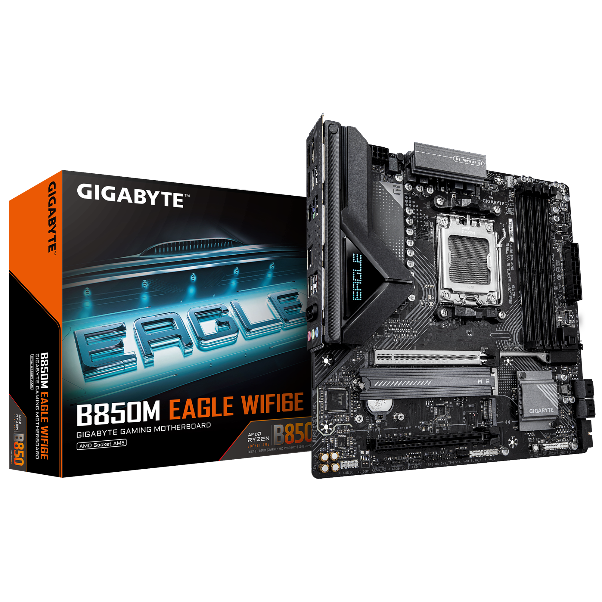 Mainboard GIGABYTE AMD B850 SAM5 Micro-ATX Memory DDR5 Memory slots 4 B850MEAGLEWF6E