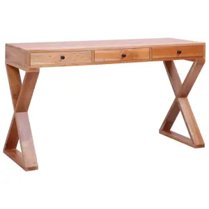 Kompiuterio stalas, natūralus, 115x47x77cm, raudonmedis