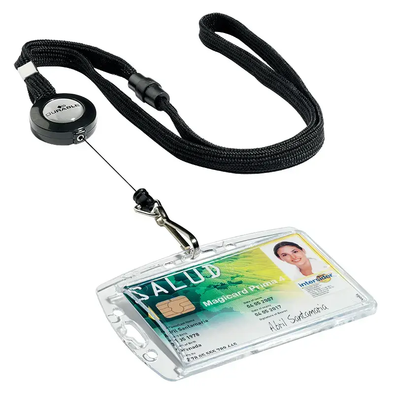 Laikiklis vardinei kortelei su dirželiu ir rite DURABLE