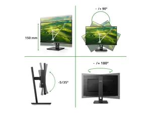 Monitorius PHILIPS 272B1G/00 27inch 1920x1080 IPS Flat H/A 150 MM Pivot ECO FRIENDLY SUPER ENERGY EFFICIENT DESIGN USB HUB SPEAKERS