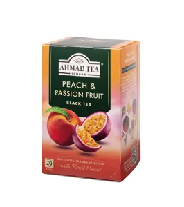 Arbata AHMAD ASLU FRUIT PEACH & PASSION, vokeliuose, 20 vnt. po 2 g