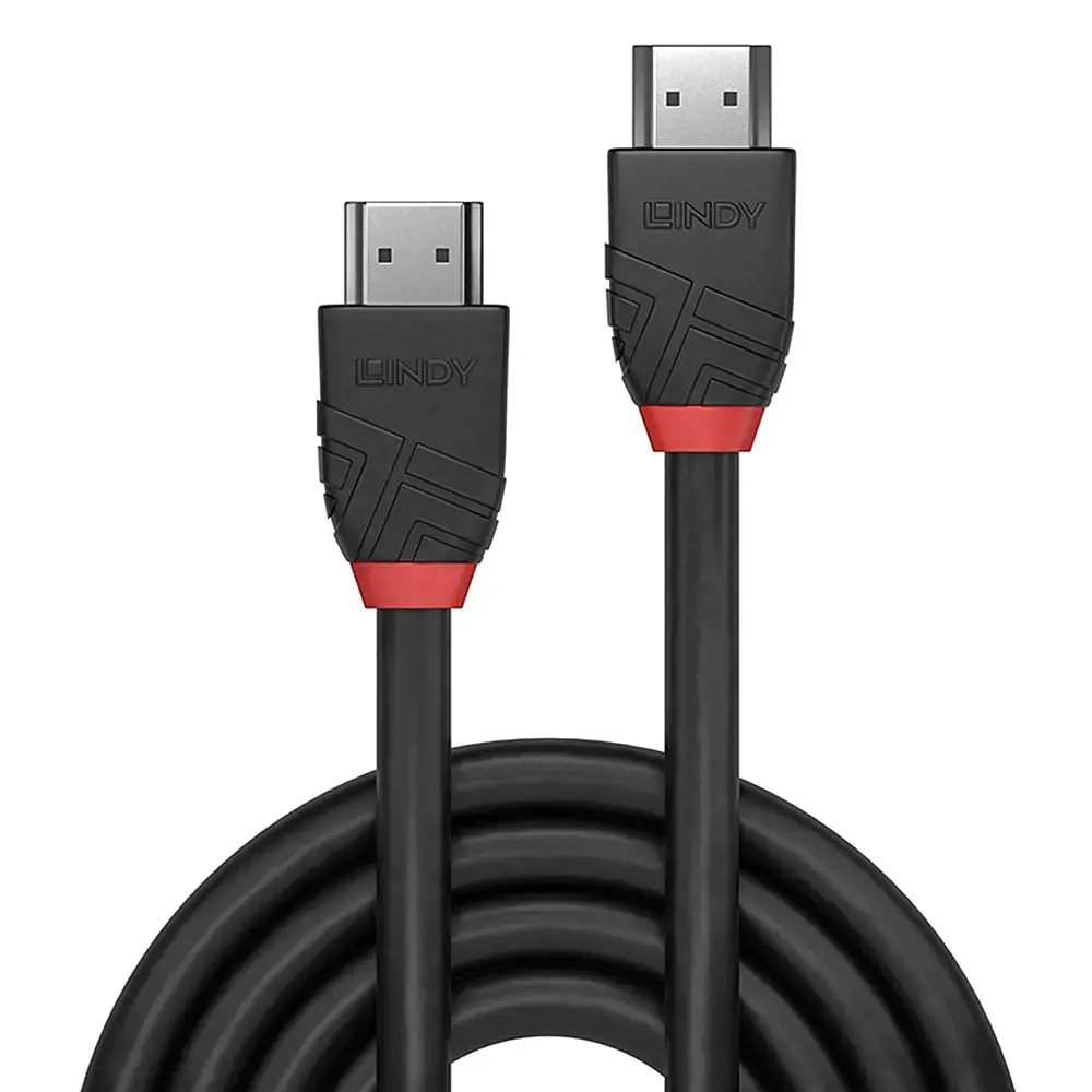 "Lindy" 2 m didelės spartos HDMI kabelis, juoda linija, 2 m, A tipo HDMI (standartinis), A tipo HDMI (standartinis), 4096 x 2160 taškų, 18 Gbit/s, juodas