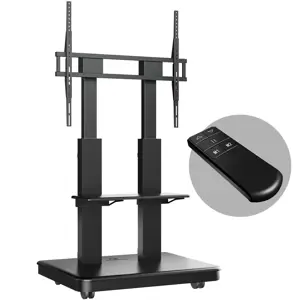 ONKRON Mobile TV Stand Rolling TV Cart for 60 to 100-Inch Screens up to 136,4 kg, Black