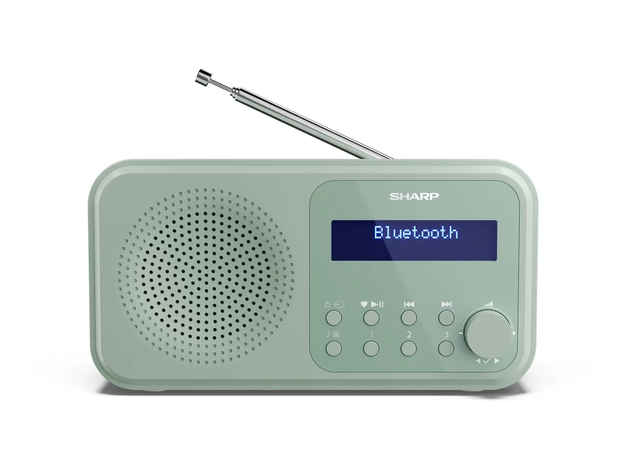 Sharp DR-P420(GN) Tokyo Portable Digital Radio, FM/DAB/DAB+, Bluetooth 5.0, USB or Battery Powered, Aquamarine Green | Sharp