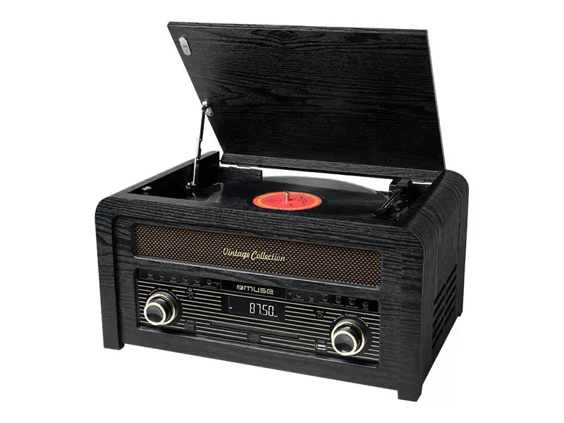 "Muse" grotuvo mikrosistema MT-115W USB jungtis, "Bluetooth", CD grotuvas, belaidis ryšys, AUX įvestis, FM radijas,