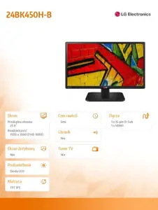 Monitorius LCD Monitor|LG|24BK450H-B|23.8"|Panel IPS|1920x1080|16:9|5 ms|Colour Black|24BK450H-B