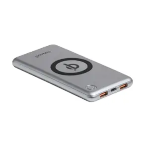 MAITINIMO BANKAS USB 10000MAH/QC&WRL SIDABRINIS WPD10000 INTENSO