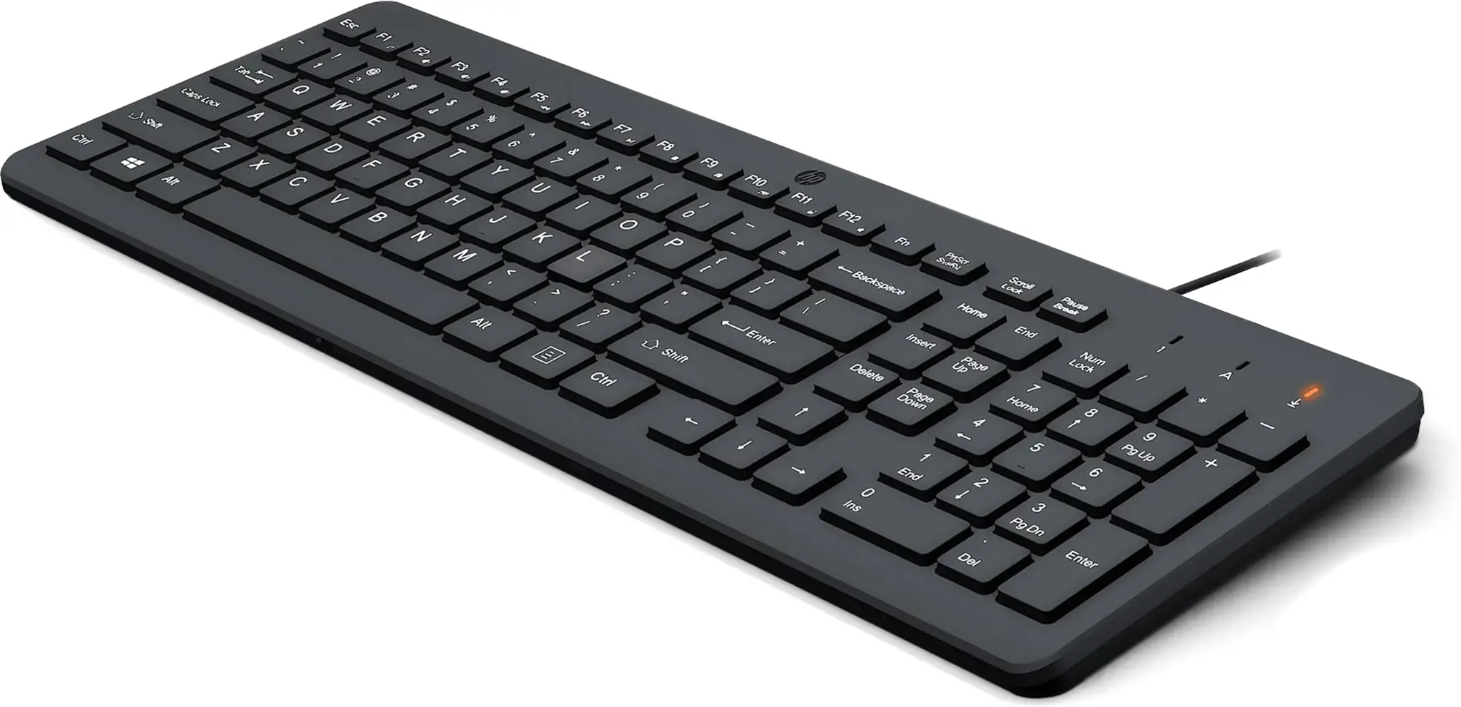 HP 150 laidinė klaviatūra, pilno dydžio (100 %), USB, mechaninė, QWERTY, juoda