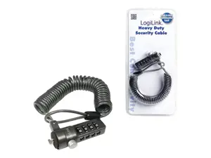 LOGILINK NBS004 LOGILINK - Nešiojamojo kompiuterio užraktas nuo vagystės, juodas
