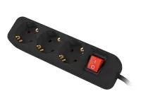 LANBERG Power strip 3x Shuko 1.5m Circuit breaker black