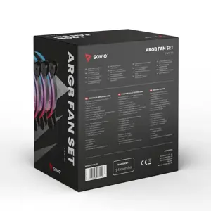 Dzesētājs Savio Kit Of 4 x 120mm PC ARGB Fans