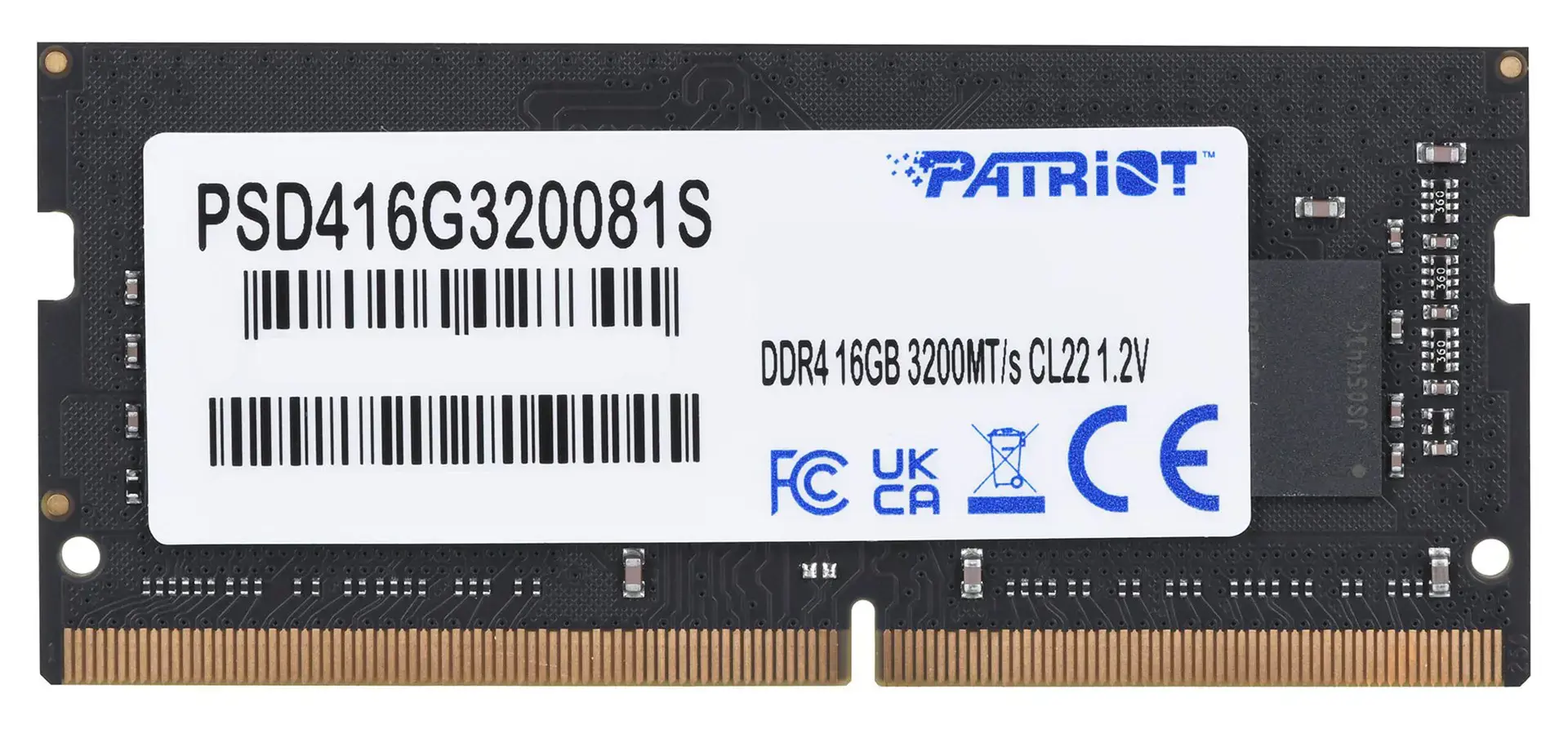 PATRIOT Signature Series 16GB DDR4 1x16GB 3200MHz SODIMM Single