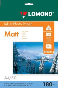 Matinis Fotopopierius Lomond, A4, 180 g/m², 50 psl.