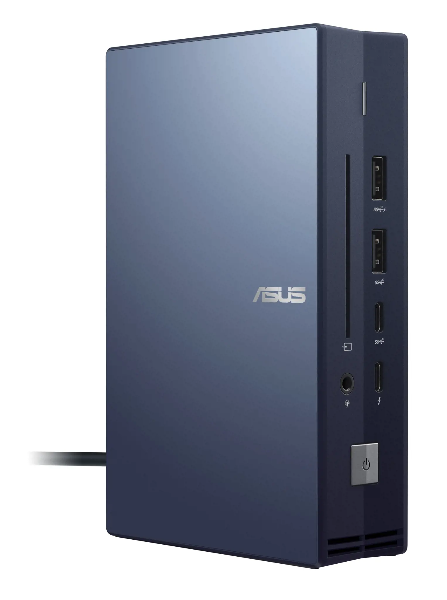 ASUS "SimPro Dock 2", laidinis, "Thunderbolt 3", 10,100,1000 Mbit/s, juodas, mėlynas, 7680 x 4320 taškų, 1920 x 1080 taškų