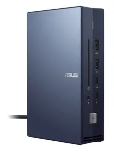 ASUS "SimPro Dock 2", laidinis, "Thunderbolt 3", 10,100,1000 Mbit/s, juodas, mėlynas, 7680 x 4320 taškų, 1920 x 1080 taškų