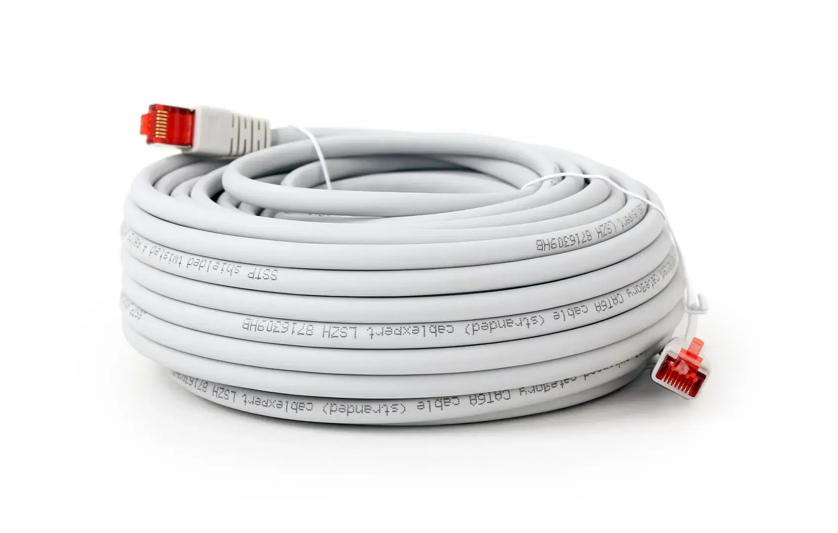 GEMBIRD PP6A-LSZHCU-20M Gembird sujungimo kabelis RJ45, kat. 6A, SFTP, LSZH, 20 m, pilkos spalvos