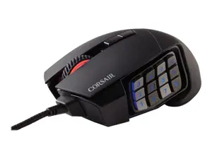 CORSAIR SCIMITAR RGB ELITE MOBA/MMO žaidimų pelė juodos spalvos su RGB LED apšvietimu 18000 DPI optinė (ES)