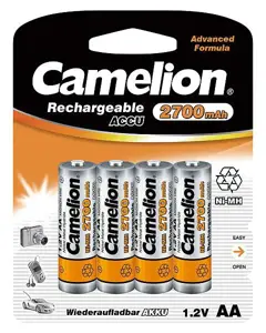 Camelion AA/HR6, 2700 mAh, įkraunamos baterijos Ni-MH, 4 vnt.