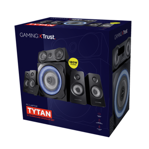 "Trust GXT 658 Tytan 5.1", 5.1 kanalų, 90 W, universalus, juodas, belaidis, 8 m