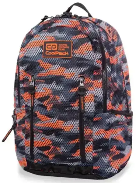 Kuprinė CoolPack Impact II Camo Mesh Orange 45 x 30 x 15 cm