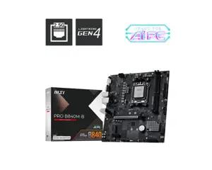 Mainboard MSI AMD B840 SAM5 Micro-ATX Memory DDR5 Memory slots 2 PROB840M-B