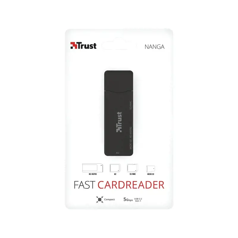 "Trust NANGA", "MS Micro" (M2), "Memory Stick" (MS), "MicroSD" (TransFlash), SD, juoda, USB 3.2 Gen 1 (3.1 Gen 1) Type-A, "Windows 10 Education", "Windows 10 Education x64", "Windows 10 Enterprise", "Windows 10 Enterprise x64",..., "Mac OS X 10.5 Leopard", dėžutė