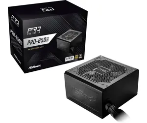 Maitinimo blokas ASROCK PRO-650G, 650 W, 80 PLUS Gold