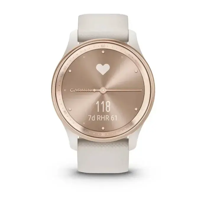 "Garmin vivomove Trend" baltas kremas, silikonas