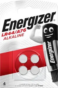 ENERGIZER ŠARMINĖS BATERIJOS LR44/ A76 4 VNT. 1,5 V