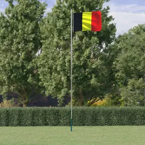 Belgijos vėliava su stiebu, aliuminis, 6,23m