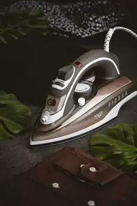 "Adler" AD 5030 lygintuvas Garinis lygintuvas Keraminis padas 3000 W Rudos, pilkos, baltos spalvos