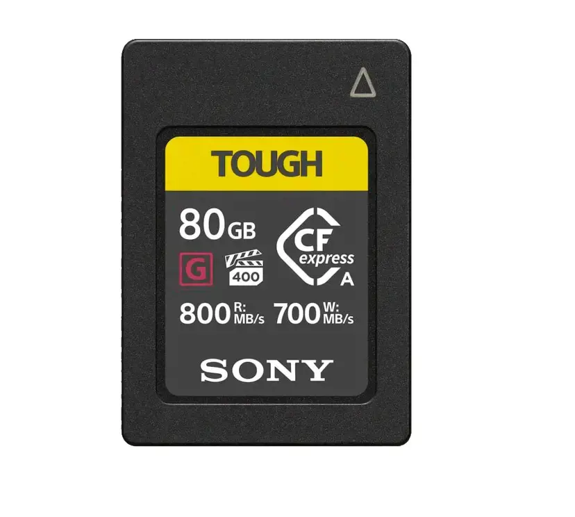 "Sony" CEA-G80T, 80 GB, CFexpress, 800 MB/s, 700 MB/s, juoda, geltona