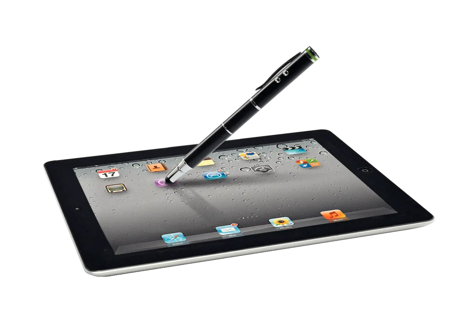 "Leitz Complete 4 in 1" rašiklis jutiklinio ekrano įrenginiams, universalus, bet kokio prekės ženklo, juodas, žalvarinis, silikoninis, LR41, 40 g