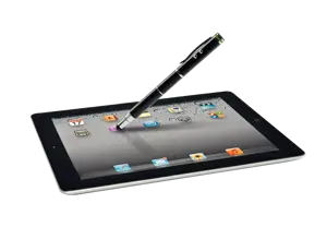 "Leitz Complete 4 in 1" rašiklis jutiklinio ekrano įrenginiams, universalus, bet kokio prekės ženklo, juodas, žalvarinis, silikoninis, LR41, 40 g