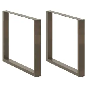 Valgomojo stalo kojelės, U formos, 3 vnt., natūralus plienas, 100 x (72-73) cm, plienas