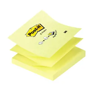 Lipnūs lapeliai POST-IT Z, 76 x 76 mm, 100 lapelių, geltona