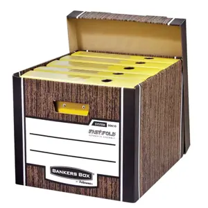 Archyvinė dėžė FELLOWES Woodgrain, 325 x 285 x 385 mm, (pak. -2 vnt.)