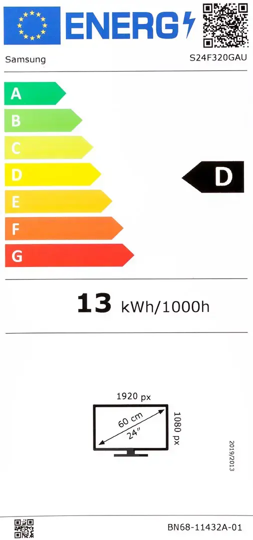 Samsung LS24F320GAUXEN | 24 " | IPS | FHD | 16:9 | 120 Hz | 5 ms | 1920 x 1080 pixels | 250 cd/m² | HDMI ports quantity 2 | Black