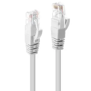 Lindy 0.5m CAT6 U/UTP Network Cable, White, 0.5 m, Cat6, U/UTP (UTP), RJ-45, RJ-45, White