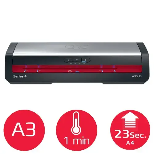 GBC 480HS Office Laminavimo aparatas A3, 800 mm/min, Juoda/Pilka