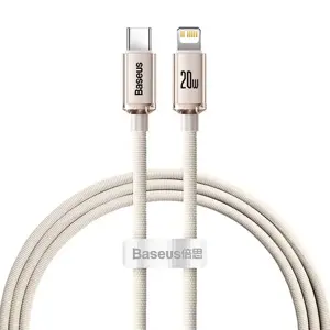 Baseus cable Crystal Shine USB-C - Lightning 1,2 m 20W pink