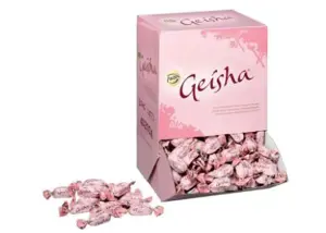 Pieninio šokolado saldainiai GEISHA, su lazdyno riešutais, 3 kg