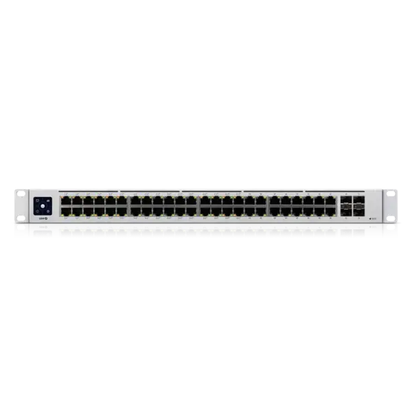 UBIQUITI USW-48-POE UniFi valdomas komutatorius gen2 32x Gigabit POE+ prievadai / 16x Gigabit POE prievadai / 4x SFP 1GB prievadai 32W vienam prievadui