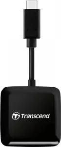 TRANSCEND RDC3 SD/mikroSD kortelių skaitytuvas USB-C 3.2 gen1, juodas