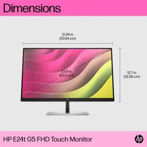 "HP E24t G5" 23,8 colių jutiklinis FHD monitorius 1920x1080 16:09 HDMI DP 3y (LT)