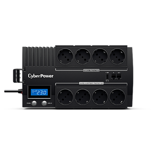 CYBERPOWER BR1200ELCD Linijinis interaktyvusis UPS 1200VA/720W GreenPower Energiją taupanti technologija LCD USB 4+4 "Schuko" tipo lizdai