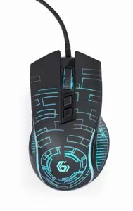 GEMBIRD MUSG-RGB-01 USB LED žaidimų pelė juoda