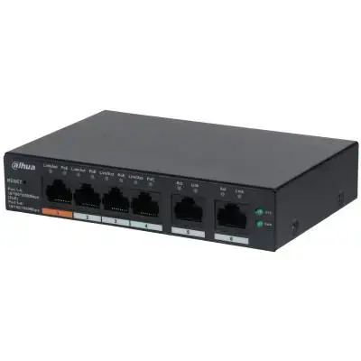 Komutatorius DAHUA CS4006-4GT-60 Tipas L2 Stacionarūs/pedestaliniai PoE prievadai 4 60 W DH-CS4006-4GT-60